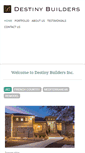 Mobile Screenshot of destinybuildersinc.com