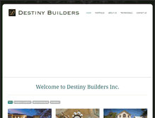 Tablet Screenshot of destinybuildersinc.com